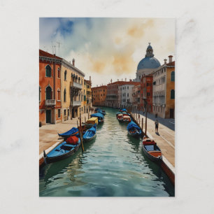 Venedig Aquarell Kunst Postkarte
