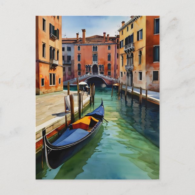 Venedig Aquarell Kunst Postkarte (Vorderseite)