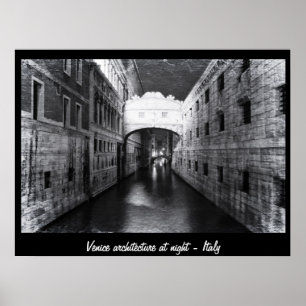 Venedig - Architektur bei Nacht Nr.1 (Poster) Poster