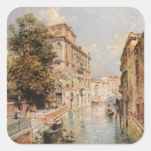 Venedig-Aufkleber von Unterberger Quadratischer Aufkleber