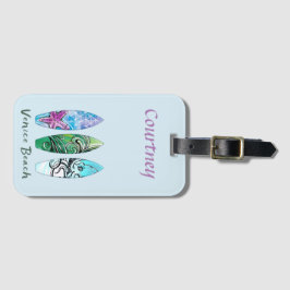 Venedig Beach California Surfboards Personalisiert Gepäckanhänger
