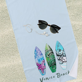 Venedig Beach California Surfboards Personalisiert Strandtuch