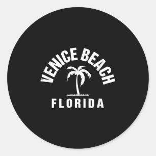 Venedig Beach Fl Palm Tree Ein perfektes Wochenend Runder Aufkleber