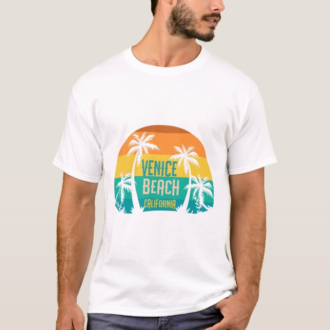 Venedig Beach Retro T-Shirt (Vorderseite)