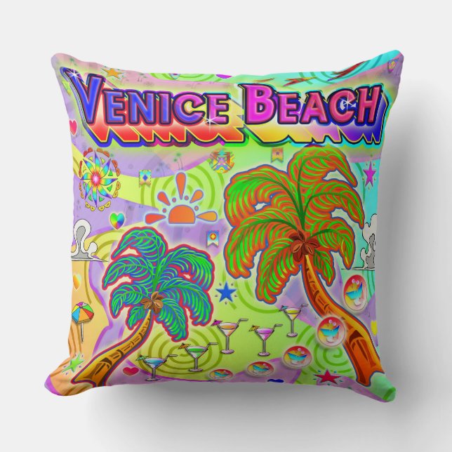 Venedig Beach Urlaub Ziel Pillow Kissen (Vorderseite)