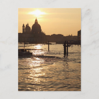 Venedig bei Sonnenuntergang Postkarte