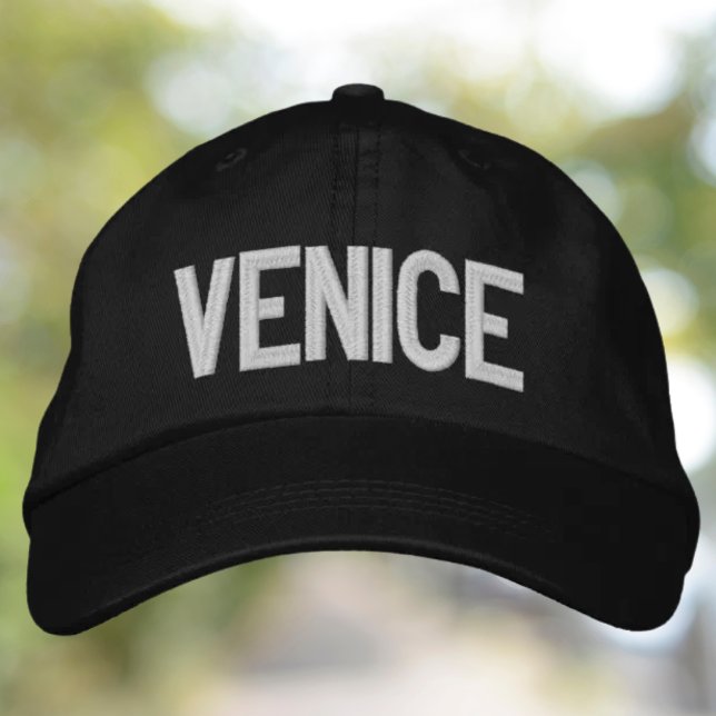Venedig bestickte Mütze Baseballkappe (Venice embroidered hat - Italian heritage travel lover gift)
