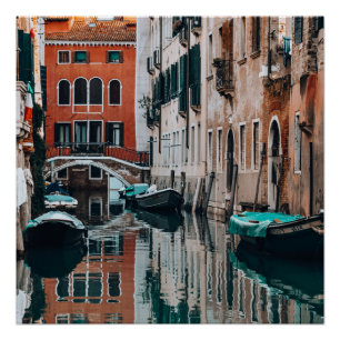 Venedig Boote Poster