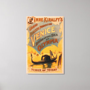 Venedig, Braut des Meeres an Olympia-Gondeln 3 Leinwanddruck