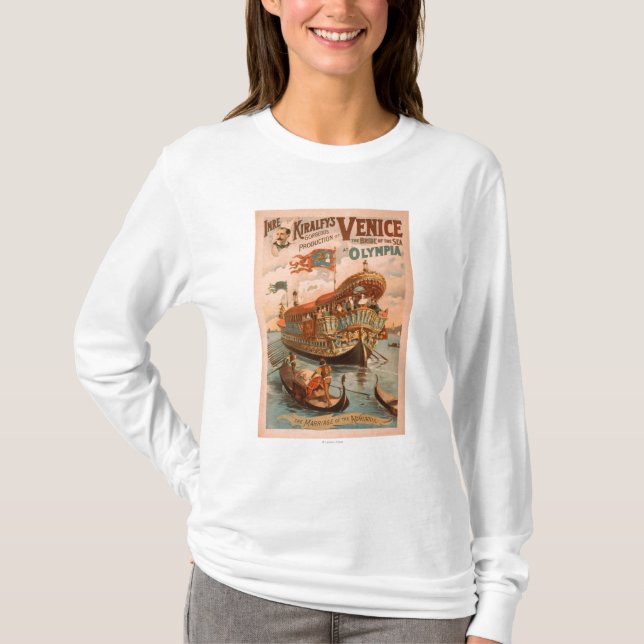 Venedig, Braut des Meeres an Olympia-Gondeln 3 T-Shirt (Vorderseite)