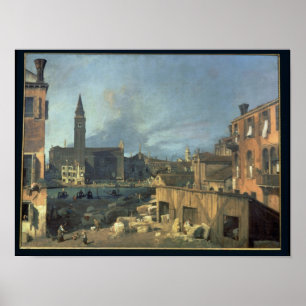 Venedig: Campo San Vidal und Santa Maria Carita Poster
