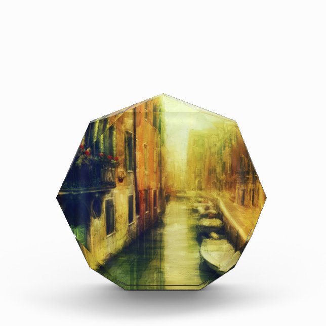 Venedig Canal Balcony Malerei Fotoblock (Vorderseite)