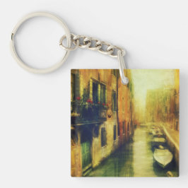 Venedig Canal Balcony Malerei Schlüsselanhänger