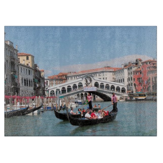 Venedig Canal Glas Cutting Board Schneidebrett (Vorderseite)