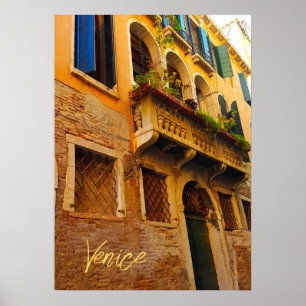 Venedig Canal Living Italienisches Gebäude Poster