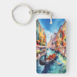 Venedig Canals Italy Watercolor Schlüsselanhänger