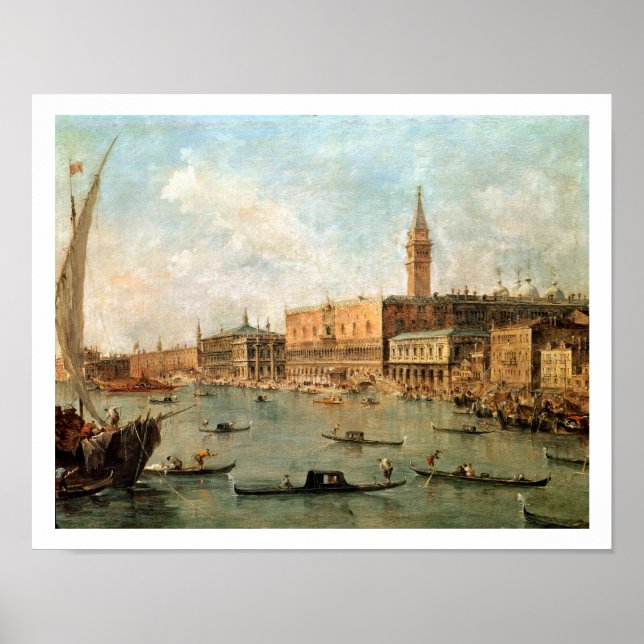 Venedig: Der Dogenpalast und der Molo von der Ba Poster (Vorne)