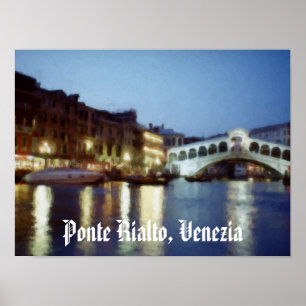 Venedig di Notte (Venedig bei Nacht) Poster