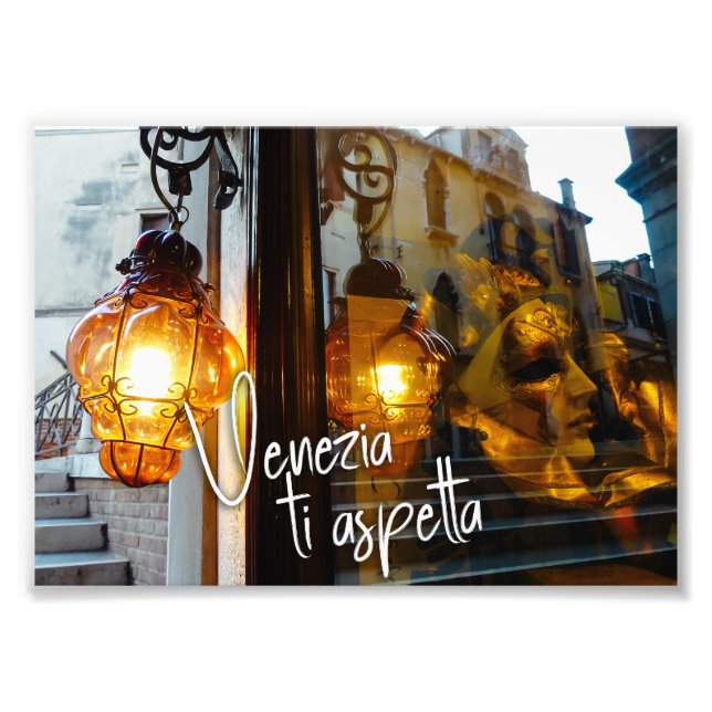 Venedig erwartet Sie! Italien, Venezia ti aspetta Fotodruck (Vorne)
