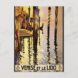 Venedig et le Lido Vintage Postkarte