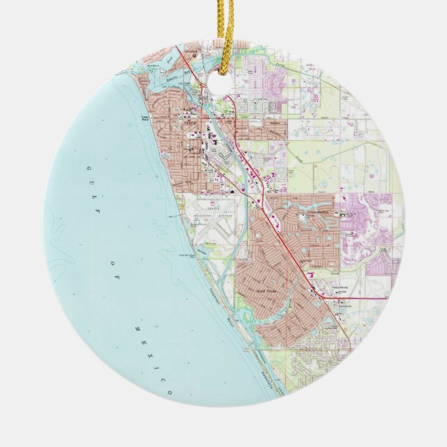 Venedig Florida Map (1973) Keramikornament (Vorne)
