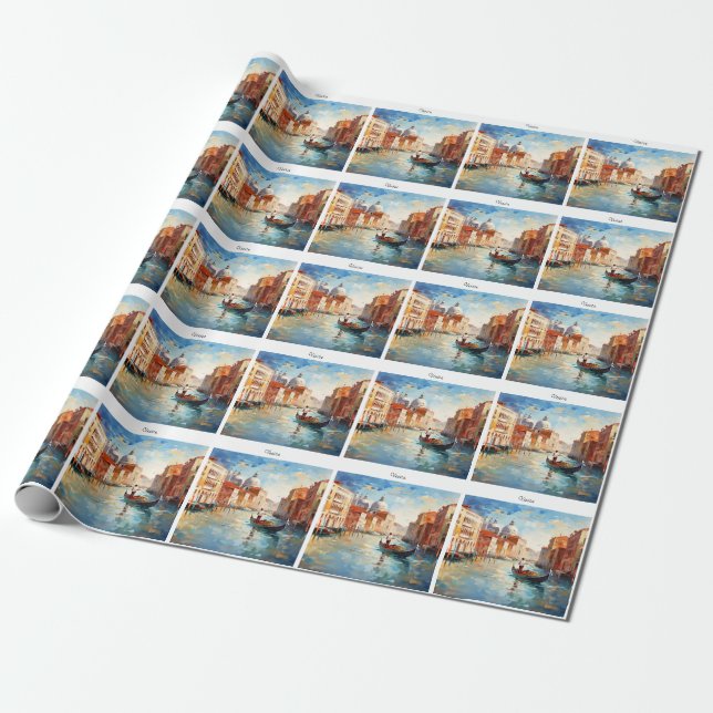 Venedig gestrichen, Italien Geschenkpapier (Ungerollt)