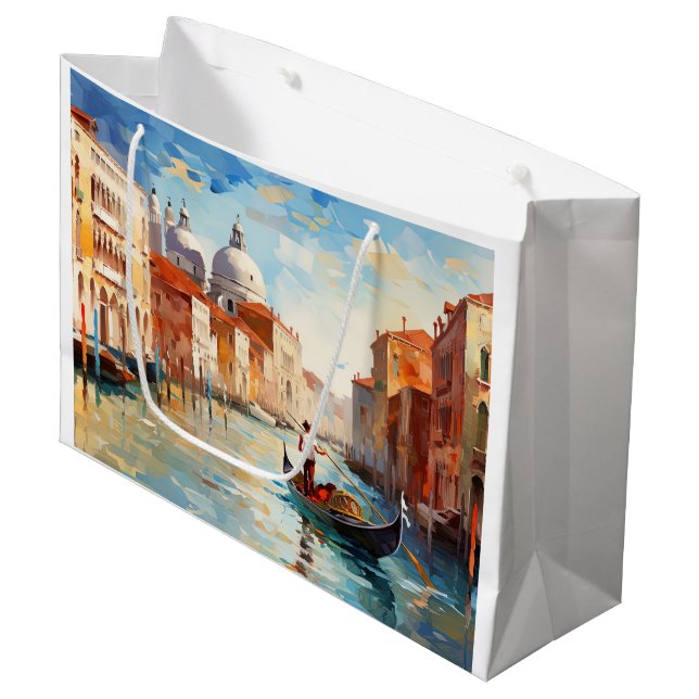 Venedig gestrichen, Italien Große Geschenktüte (Vorderseite Schrägansicht)