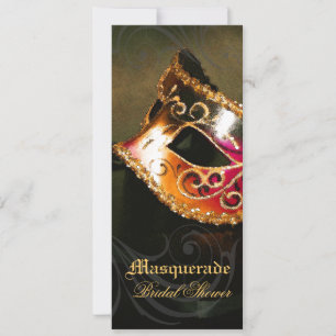 Venedig Gold Masquerade Bridal Dusche Einladung