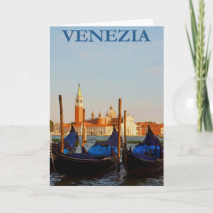 Venedig Gondel Vintage Reise Karte