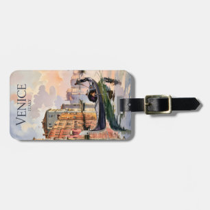 Venedig Gondelfahrt Aquarell Kanal Farbige Gepäckanhänger