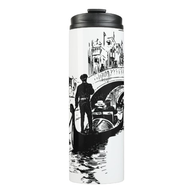 Venedig Gondola mit Brücke Thermosbecher (Vorderseite)