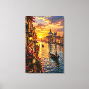 Venedig Grand Canal Sonnenuntergang Italien – Kine Leinwanddruck