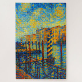 Venedig Grand Canal Sternenklare Nacht Art Puzzle