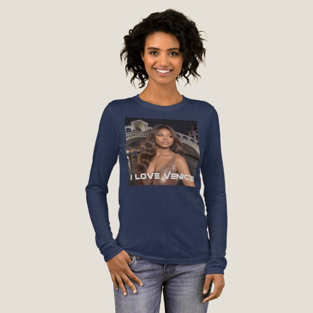 VENEDIG - ICH LIEBE VENEDIG Tri-Blend SHIRT (Volle Vorderseite)