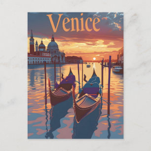 Venedig-Illustration Postkarte