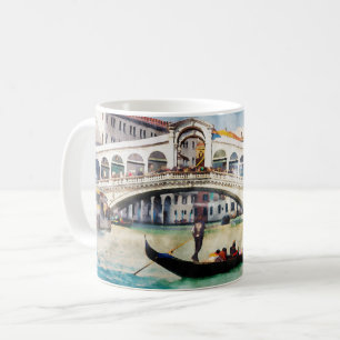 Venedig Italien Aquarell Vintage Reise Souvenir Kaffeetasse