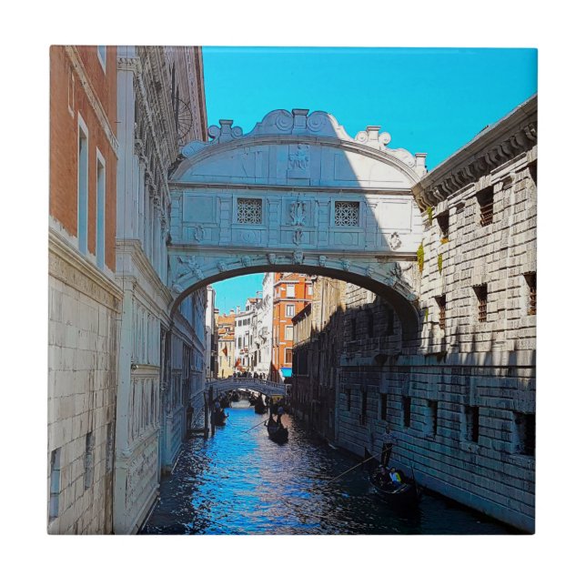 Venedig Italien Bridge of Sighting Canal Travel Fliese (Vorderseite)