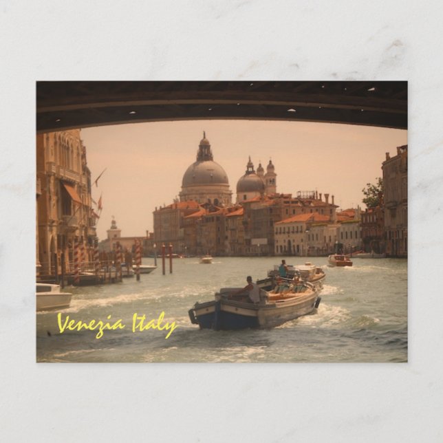 Venedig-Italien-Canal Vintag Postkarte (Vorderseite)