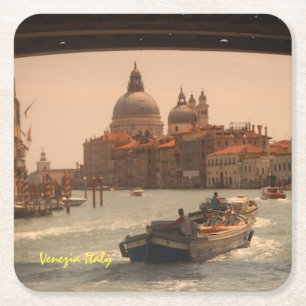 Venedig-Italien-Canal Vintag Rechteckiger Pappuntersetzer