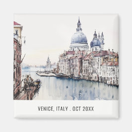 Venedig Italien Canals Watercolor Italienische Rei Magnet