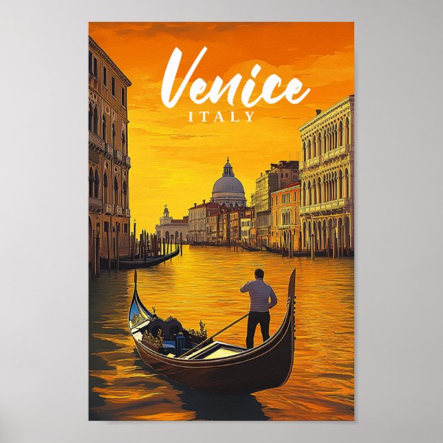 Venedig Italien Der berühmte Reisesaal Poster (Vorne)