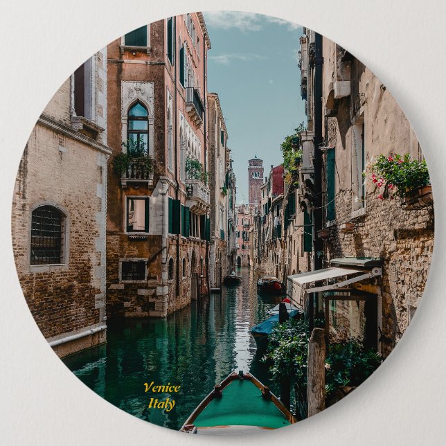 Venedig Italien Die florierende Stadt Button (Vorderseite)