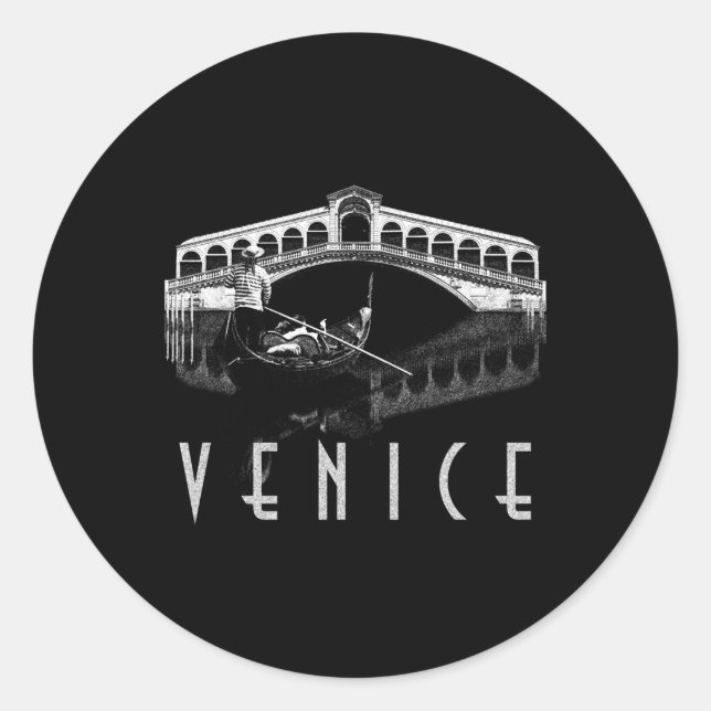 Venedig Italien für Runder Aufkleber (Vorderseite)