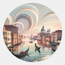 Venedig Italien Gondel Kanal Aquarell Retro Reise