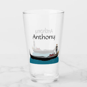 Venedig, Italien, Gondel und Gondolier Glas