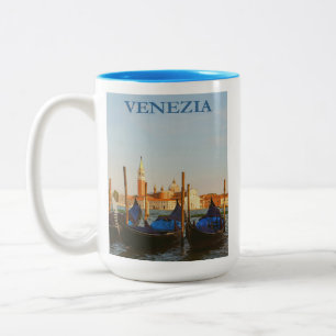 Venedig Italien Gondelbahn mit Aussicht Zweifarbige Tasse