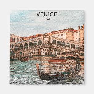 Venedig Italien Gondelbahn Stadtansicht Magnet
