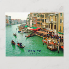 Venedig, Italien - Gondeln am Canal Grande Postkarte