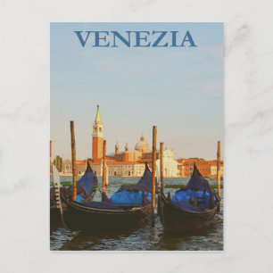 Venedig Italien Gondeln Retro Vintage Reiseposter Postkarte