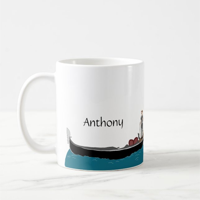 Venedig, Italien, Gondeln und Gondolier Personalis Kaffeetasse (Links)